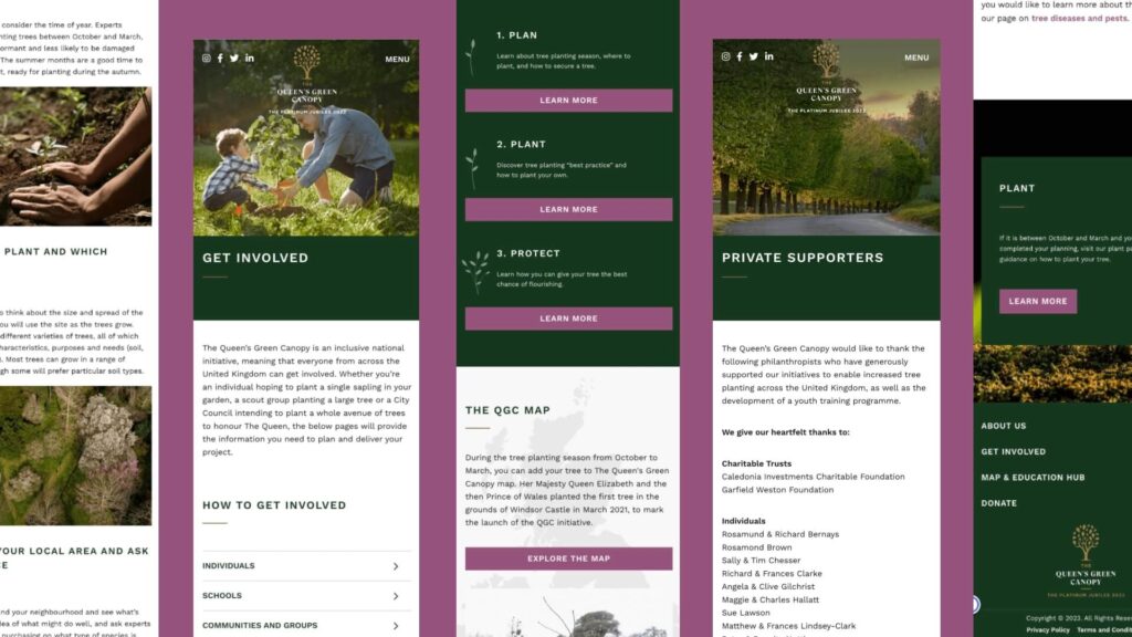 Website design mockup showcasing a modern layout with vibrant colors and user-friendly navigation elements